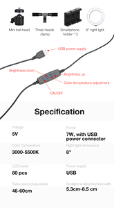 Led Ring Light Kit thiết kế mới Vòng ánh sáng có thể sửa chữa 3 để làm live streaming trong nhiều nền tảng như Facebook, Youtube - Product Image 6