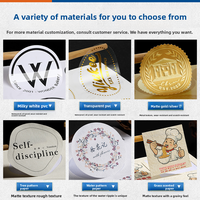 Autocollants personnalisés mignons en cristal, décalcomanies par transfert UV, étiquettes adhésives imperméables, logo en feuille d'or, lettrage pelable et repositionnable sans résidu