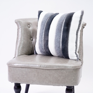 17.7*17.7inch Vuông in sọc Thỏ lông đệm bao gồm trang trí nhà - Product Image 5