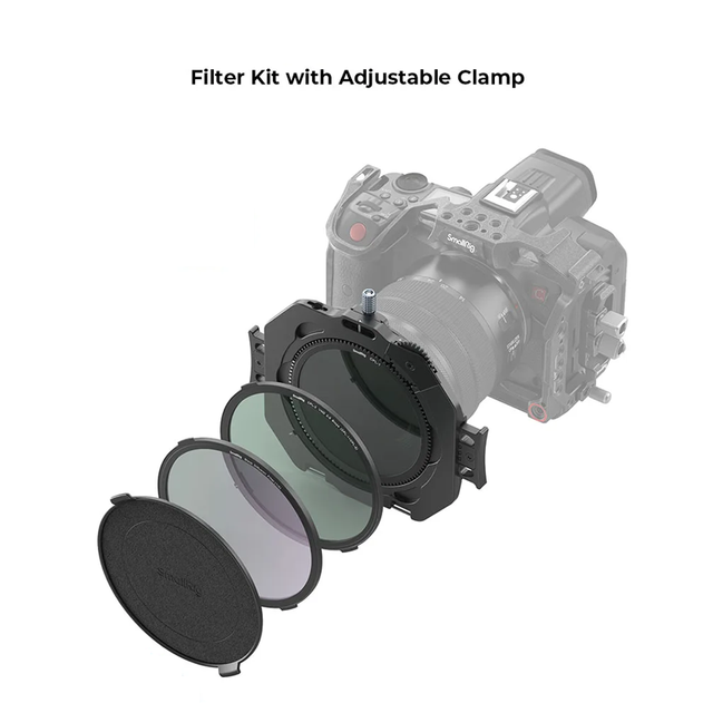 For 4412 Adjustable Clamp CPL Filter Black Diffusion 1/4 for DSLR Mirrorless Cameras 67mm-82mm Includes Filter Kit Made Mainland
