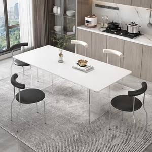 GEDO nuovo tavolo piatto personalizzato di lusso acrilico rettangolare design creativo minimalista tavolo da pranzo - Product Image 1
