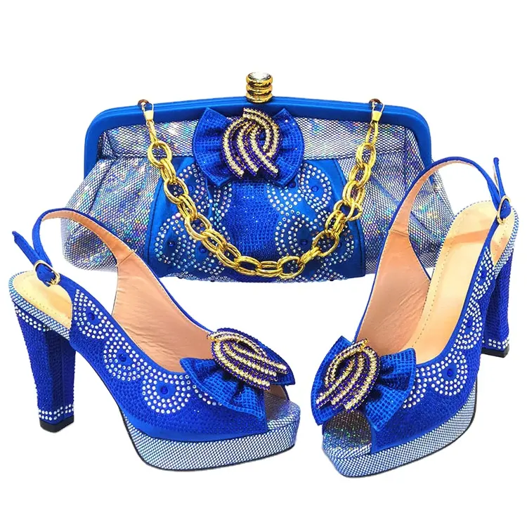 Fast supply speed fashion sandals for women women's rhinestone hand bag evening designer shoe bag set