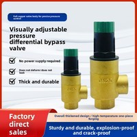 Vanne de dérivation hydraulique à raccord fileté tout cuivre DN20-DN50 avec affichage visuel pour l'équilibrage des climatiseurs
