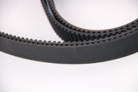 Courroies de transmission de puissance en caoutchouc naturel à dents courbes industrielles, courroies trapézoïdales HTD STD noires MXL XL L H XH 3M 5M 8M 14M OEM
