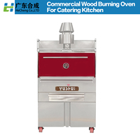Grill et four à bois commercial avec rôtissoire 65000 BTU mobile sur roulettes pour restaurant, steakhouse et traiteur