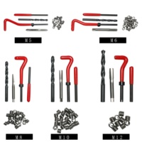 Kit de réparation de filetage holoalier, 131 pièces, filetage mâle, M5, M6, M8, M10, M12
