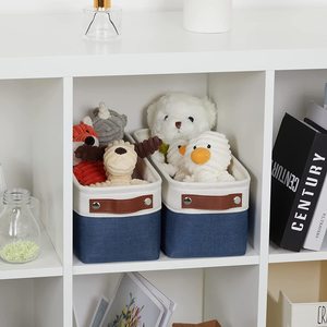 Contenitore Pieghevole Ecologico Rettangolare, Grande Organizzatore Intrecciato per Vestiti e Giocattoli, Cesto in Corda di Cotone con Manici in Pelle - Product Image 6
