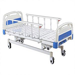 Lit d'hôpital manuel à 2 manivelles, réglable sur deux fonctions, en acier, pour personnes âgées et handicapées - Product Image 1