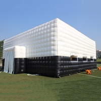Tente Gonflable Cube d'Air Personnalisée en PVC, Grand Pavillon de Fête Mobile et Portable pour Mariages, Événements Éphémères, Discothèques et Clubs de Nuit