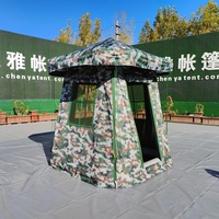 Tente de sentinelle camouflage à ouverture rapide, type colonne d'air gonflable double couche pour 2-3 personnes, idéale pour l'extérieur