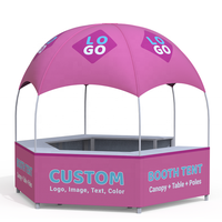 Tente dôme 10x10FT personnalisée, imperméable et robuste, avec parois latérales, table et système de montage rapide, pour stand alimentaire extérieur, avec logo, photo couleur et protection anti-UV
