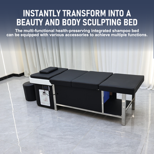 Nouveau design sans plomberie 90 litres réservoir d'eau tête de spa lit de massage salon de coiffure lit avec <span class=keywords><strong>shampoing</strong></span> - Product Image 3