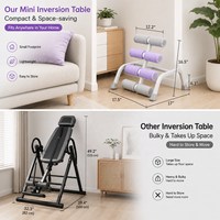 Table d'inversion compacte OEM avec rouleaux de massage, capacité 330 LBS, logo personnalisé, vente en gros directe usine