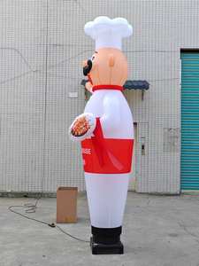 שף מותאם אישית מנופף מסעדה שף מתנפחים עם מפוחי - Product Image 3