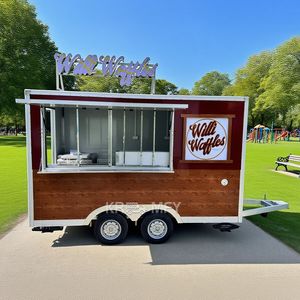 Remorque-chariot à glaces, Camion de vente ambulante avec fenêtre de service, Remorques alimentaires, Cuisine entièrement équipée, Camions mobiles à hot-dogs - Product Image 1