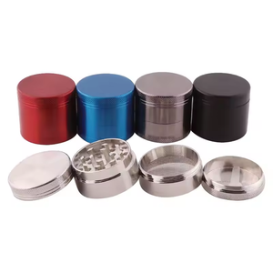 40mm Metal Zinc Alloy <b>Herb</b> <b>Grinder</b> Hot Selling 4-Layer Flat Tobacco <b>Grinder</b> Custom Logo Portable Smoke <b>Grinder</b> - Product Image 1