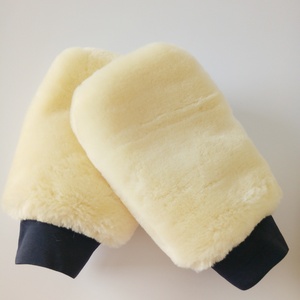 <span class=keywords><strong>Gants</strong></span> de nettoyage double face en microfibre polie et épaissie à la cire en peluche pour le lavage de voiture - Product Image 1