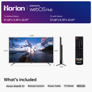 Smart <span class=keywords><strong>TV</strong></span> HORION de 43 Pulgadas, con WebOS 22, <span class=keywords><strong>Mega</strong></span> Contraste, Transmisión <span class=keywords><strong>en</strong></span> <span class=keywords><strong>Vivo</strong></span>, Compatible con Miracast y Airplay - Product Image 2