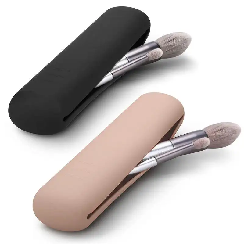 New Trend Portable Travel Silicone Makeup Brush Holder Make Up Bag Case Cosmetic Pouch for Travelling Toiletry Organizer