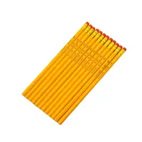 7 אינץ 12Pcs מותאם אישית לוגו סטודנטים עץ גרפיט צהוב עץ HB עפרונות עיפרון סט