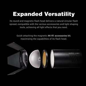 Flash de photographie <span class=keywords><strong>Godox</strong></span> <span class=keywords><strong>Ad100pro</strong></span> 100ws 2.4g Ttl Strobe 1/8000 Hss Flash de poche avec batterie au lithium 2600mah - Product Image 3