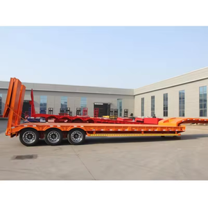 Semi-remorque surbaissée à col de cygne hydraulique 3, 4 ou 5 essieux, capacité 1-2 tonnes, plateau 12,5x2,5x1,5m, Fengniao - Product Image 4