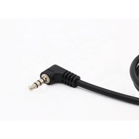 Câble Stéréo à Angle Droit DC3.5mm 4 Pôles vers Extrémité Libre, 1M, Gaine PVC, Blindage Combiné pour Projecteur et Lecteur DVD