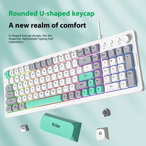 Lvkidron giá bán buôn Bàn phím chơi game bó combos Clavier chống bóng đa phương tiện Knob cho Máy Tính Xách Tay PC Gamer - Product Image 6