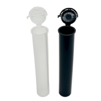 Tubes en plastique noir de 90 mm, 98 mm, 116 mm avec bouchon à pression et anneau de sécurité, hermétiques et étanches, design en tube roulé