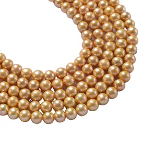 2021 la cina ha fabbricato le perle coltivate naturali delle perle rotonde dell'oro di 10-12Mm Edison