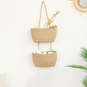 Suspensions pour plantes d'intérieur, paniers de rangement suspendus en plastique, grands paniers tressés, décorations murales pour fruits et légumes, jardinières pour clôtures - Product Image 5