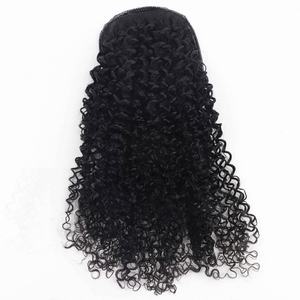 Queue de cheval en cheveux humains 4b 4c Afro Kinky Curly, queue de cheval à nouer, cheveux humains vierges, queue de cheval Kinky Curly - Product Image 5