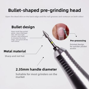 Kim cương Nail bits 3/32 ''lớp biểu bì sạch khoan <span class=keywords><strong>bit</strong></span> lớp biểu bì Nail <span class=keywords><strong>Drill</strong></span> chút Kích thước 3*7cm với trường hợp cho tiệm làm móng tay móng tay - Product Image 6