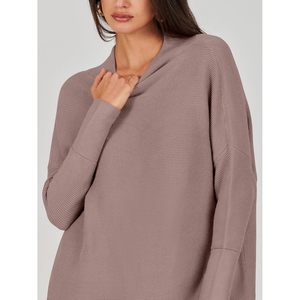 FOXA Women Oversized <b>Turtleneck</b> <b>Sweater</b> Dress Long Sleeve Loose Knit Casual Autumn Outfit Full Sleeve Anti Pilling - Product Image 6