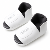 Masseur électrique sans fil pour pieds et mollets avec housse réglable, compression d'air à 360°, vibration, pétrissage Shiatsu, double chaleur