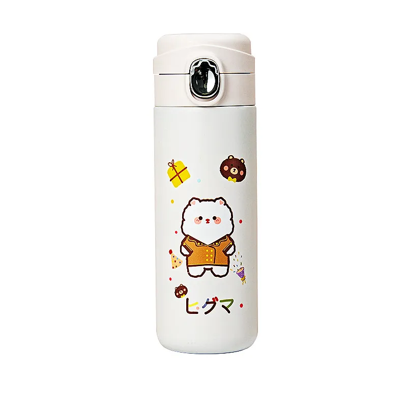 300 ml eco-friendly cute stainless steel vacuum insulated cup cartoon kids thermal insulated milk water bottle