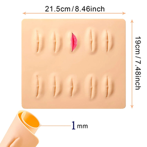 Lèvres en silicone 3D de qualité standard pour les artistes tatoueurs débutants, formation en maquillage cosmétique des lèvres - Product Image 2