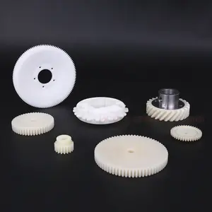 Cnc加工硬塑料材料齿轮/刚性pom正齿齿轮