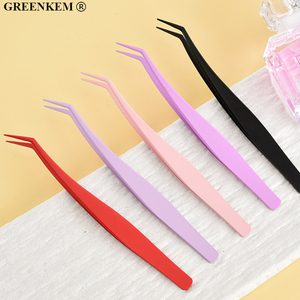 8 màu tùy chọn độ bám dính miễn phí chính xác lông mi <span class=keywords><strong>Applicator</strong></span> phẳng xử lý thép không gỉ lông mi mở rộng <span class=keywords><strong>Clip</strong></span> - Product Image 3