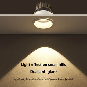 Faretto antiriflesso cob incasso da incasso soggiorno senza luce principale illuminazione plafoniera a <span class=keywords><strong>led</strong></span> tazza profonda - Product Image 4