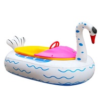 Nouveau personnalisé eau motorisé rose cygne gonflable électrique pare-chocs bateau eau jouets Portable monter sur jouet bateau pour enfant et adulte