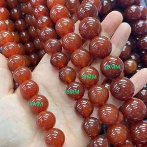 AA+ Beste Kwaliteit 3m 4mm 5mm 6mm 7mm 8mm 10mm 12mm 14mm 16mm 18mm 20mm Rode Chalcedoon Agaat Ronde Gladde Kralen Ca. 380mm/str - Product Image 3