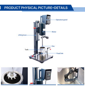 Machine de dispersion de laboratoire SDF550 0,5-3L, 0-8000 tr/min, 0,55 kW avec tête de broyage et réservoir - Product Image 6