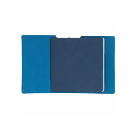 BIC® Dual A6 Leather Journal 100 Sheets Full Cover Linen Spiral Bound Agenda for School Loose-leaf Thermal Binding
