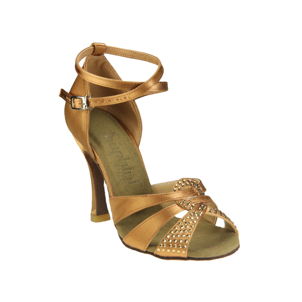 Женские атласные сандалии на высоком каблуке Suphini, обувь для бальных танцев/латинских танцев