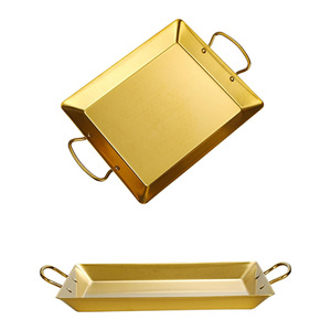 Sartén <span class=keywords><strong>de</strong></span> acero inoxidable para <span class=keywords><strong>paella</strong></span>, platos cuadrados para cena, platos para carne, olla arrocera, plato para servir, plato para pescado, bandeja para langosta - Product Image 5