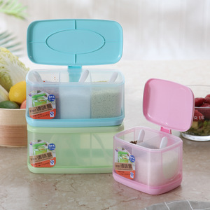 Juego de recipientes para especias de cocina, tipo capas, tamaño M, sin BPA, con cucharas para almacenar condimentos sólidos - Product Image 4