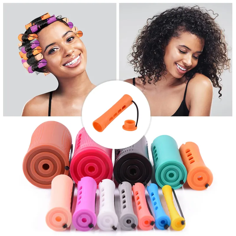 Wholesale Custom Multi-Size Hair Perm Rods DIY Hairdressing Tools Plastic Hair Rollers Cold Wave Rods for Long Short Hair