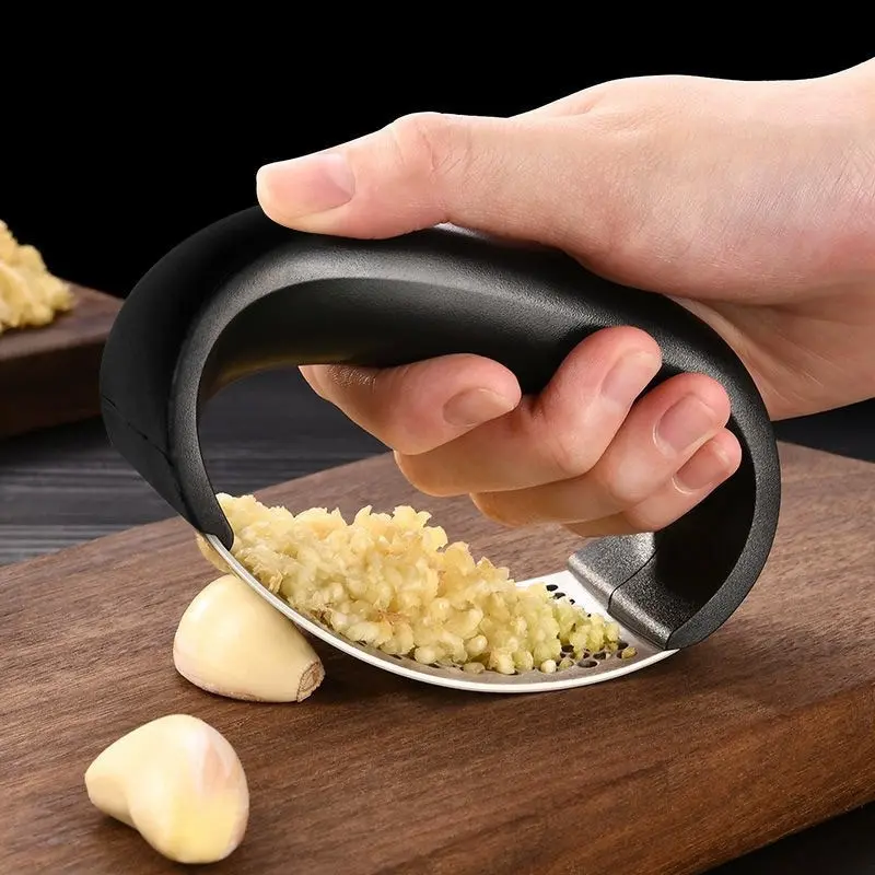 Gadget da cucina utensili aglio Rocker tritacarne in acciaio inox per uso alimentare succo di zenzero aglio spremitura aglio