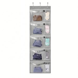 Organizador de Ropa para Habitación Infantil, Bolsa de Almacenamiento Colgante Multifuncional Plegable de 5 Niveles, 145x43cm, 10 Bolsillos, Organización Semanal de Ropa - Product Image 3